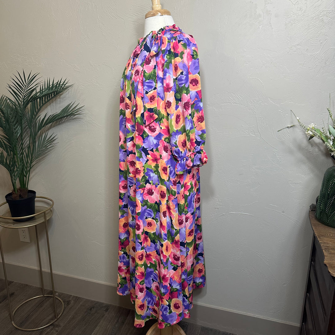 Floral Pink Purple Dress