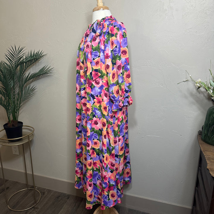 Floral Pink Purple Dress