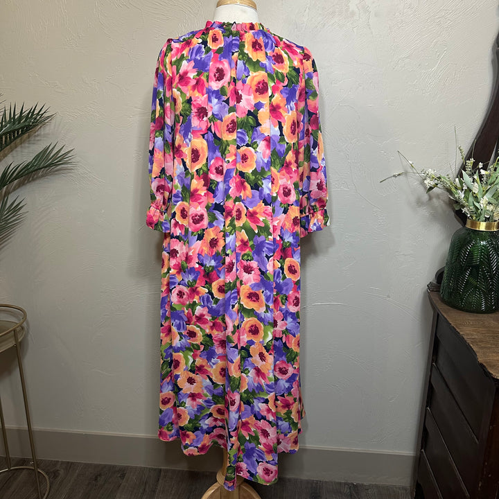 Floral Pink Purple Dress