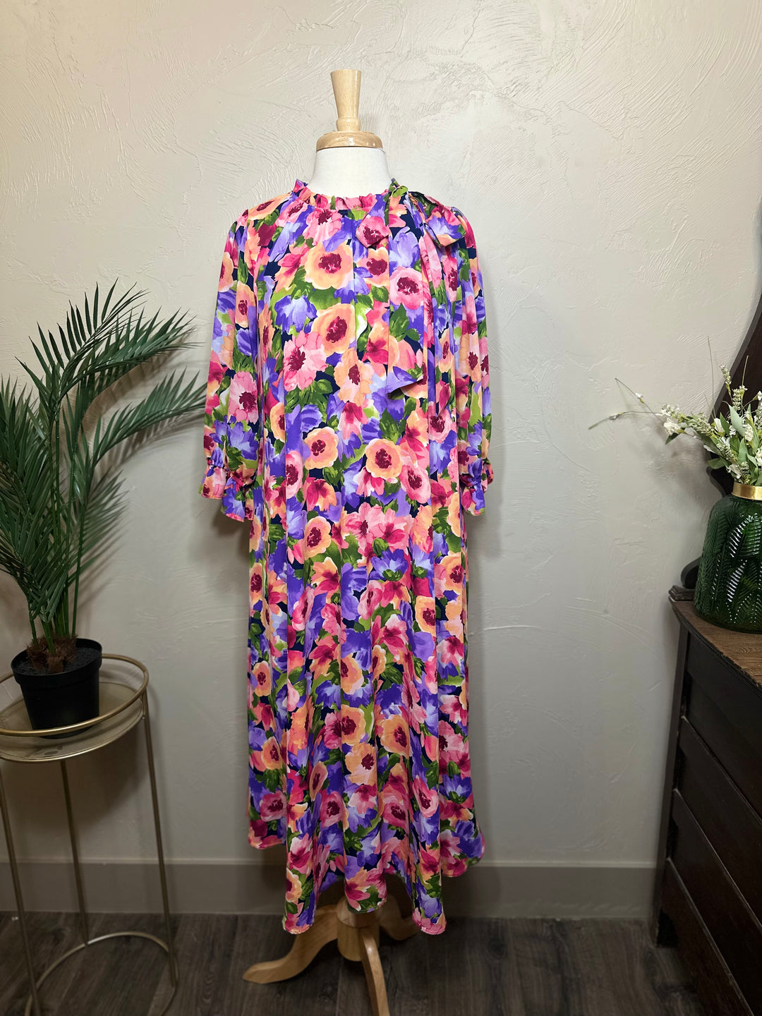 Floral Pink Purple Dress