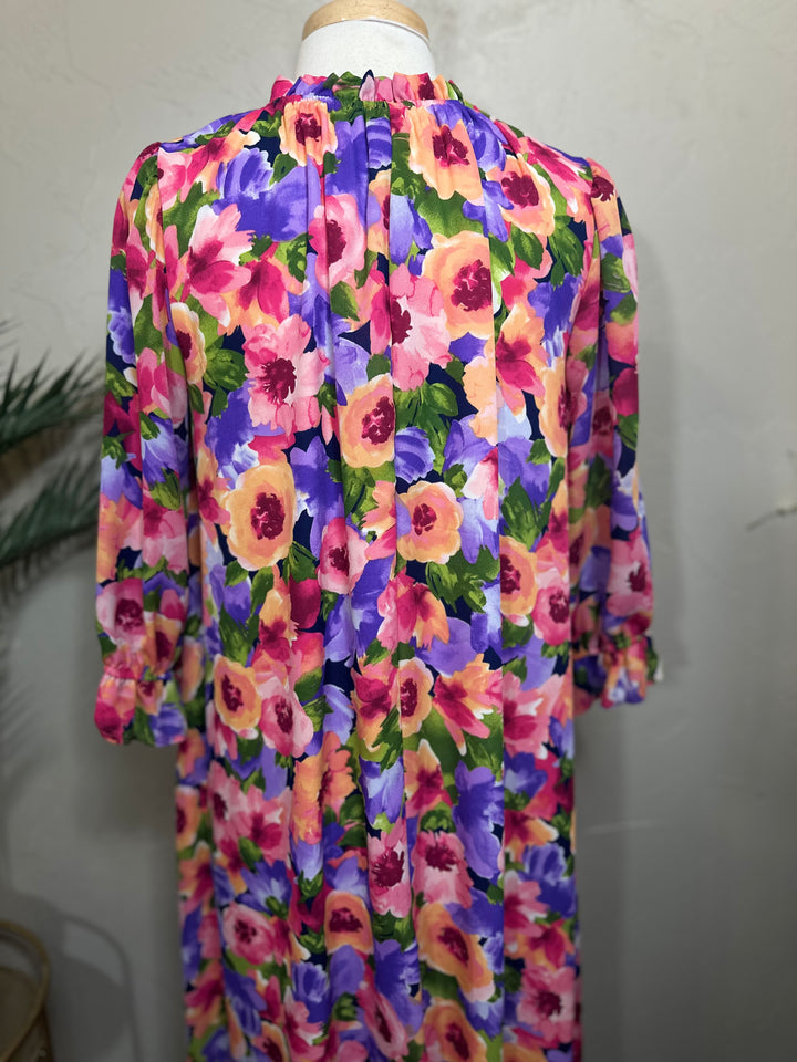Floral Pink Purple Dress