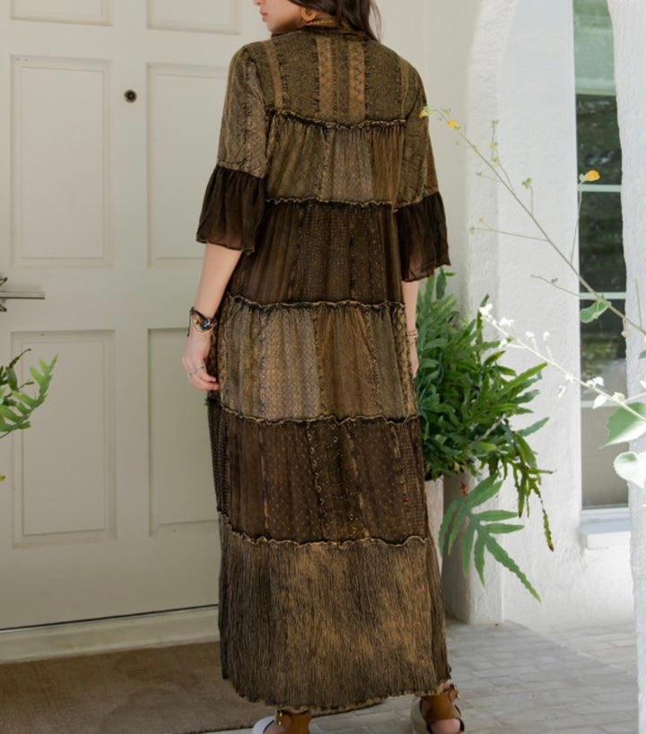 Liza Lou's Beautiful Dark Olive Boho Dress
