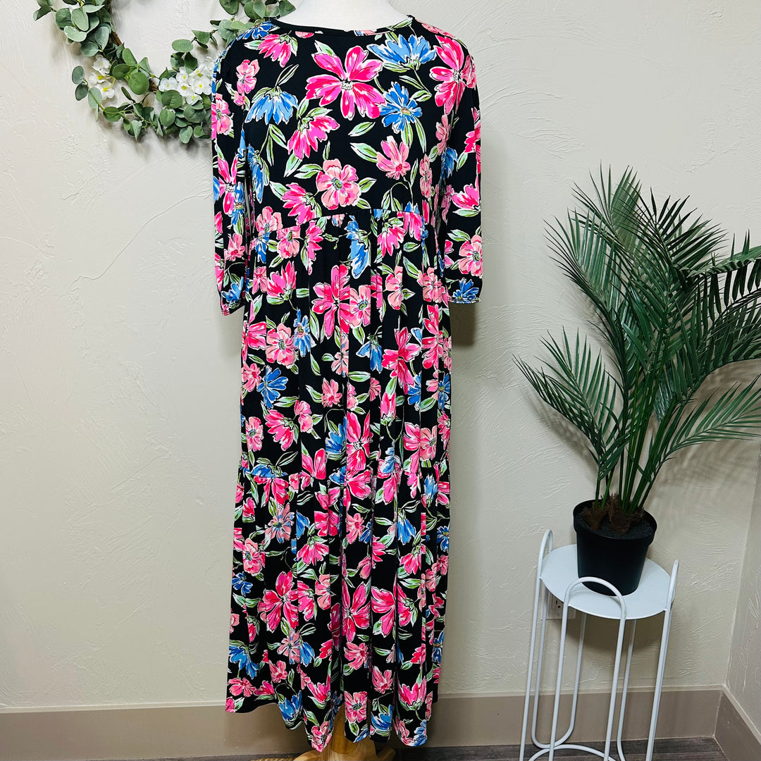 Liza’s Lovely Pink Blue Floral Dress