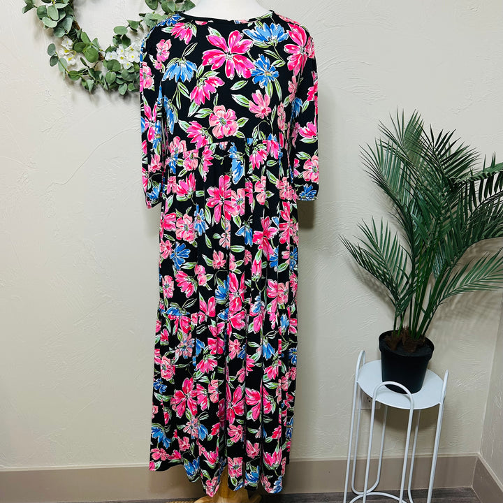 Liza’s Lovely Pink Blue Floral Dress