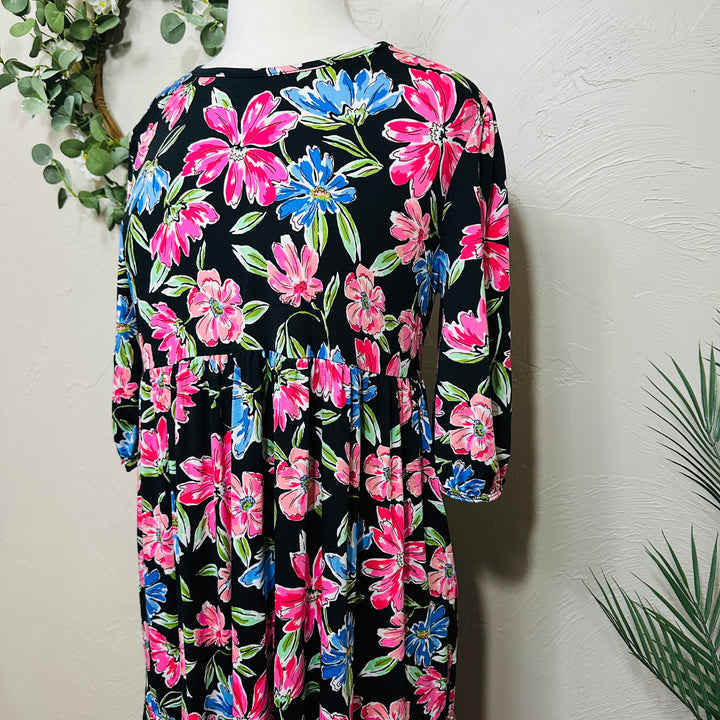 Liza’s Lovely Pink Blue Floral Dress