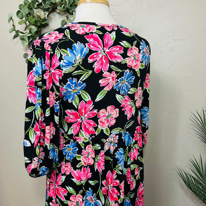 Liza’s Lovely Pink Blue Floral Dress