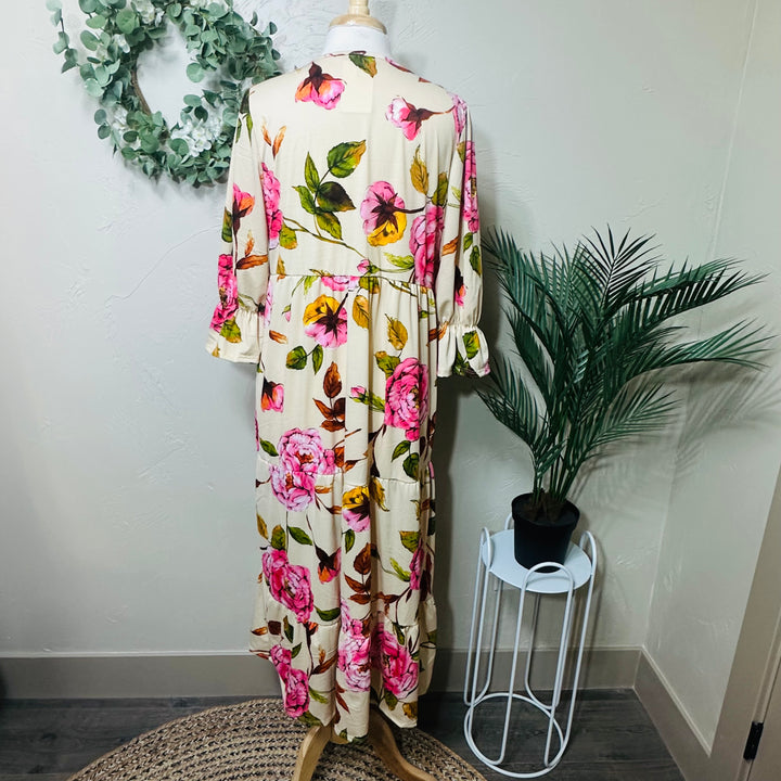 Liza Lou's Camilla Floral Print Flowy Long Modest Dress