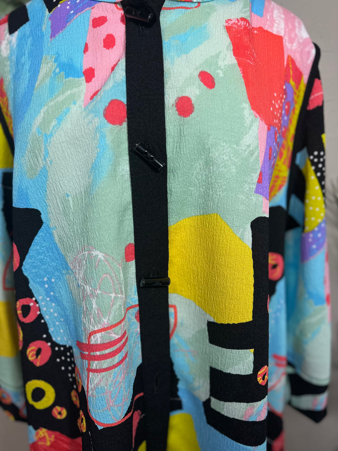 Moonlight Colorful Abstract Print Blouse Jacket