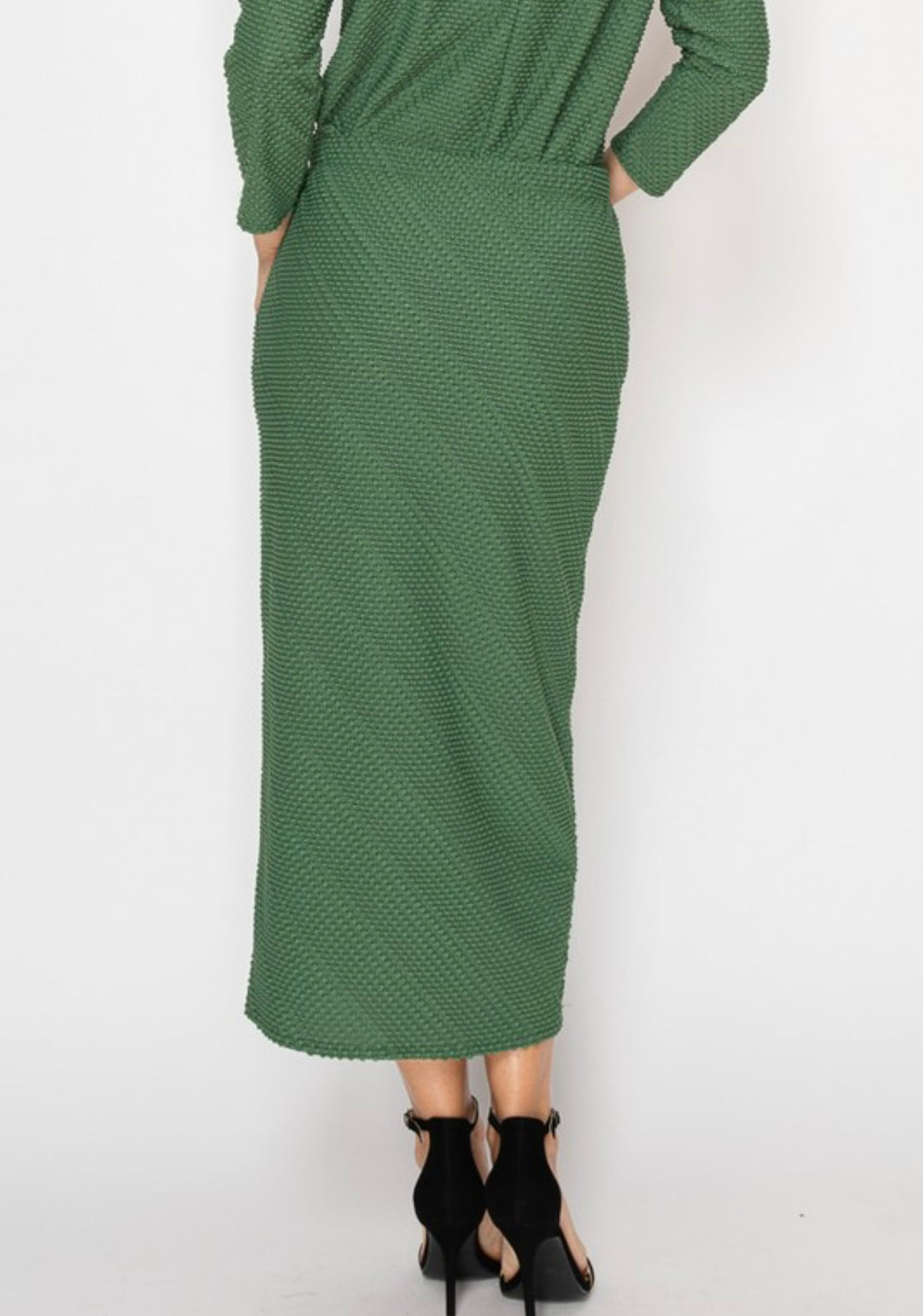 Liza Lou's Swiss Dot Green Tunic Top