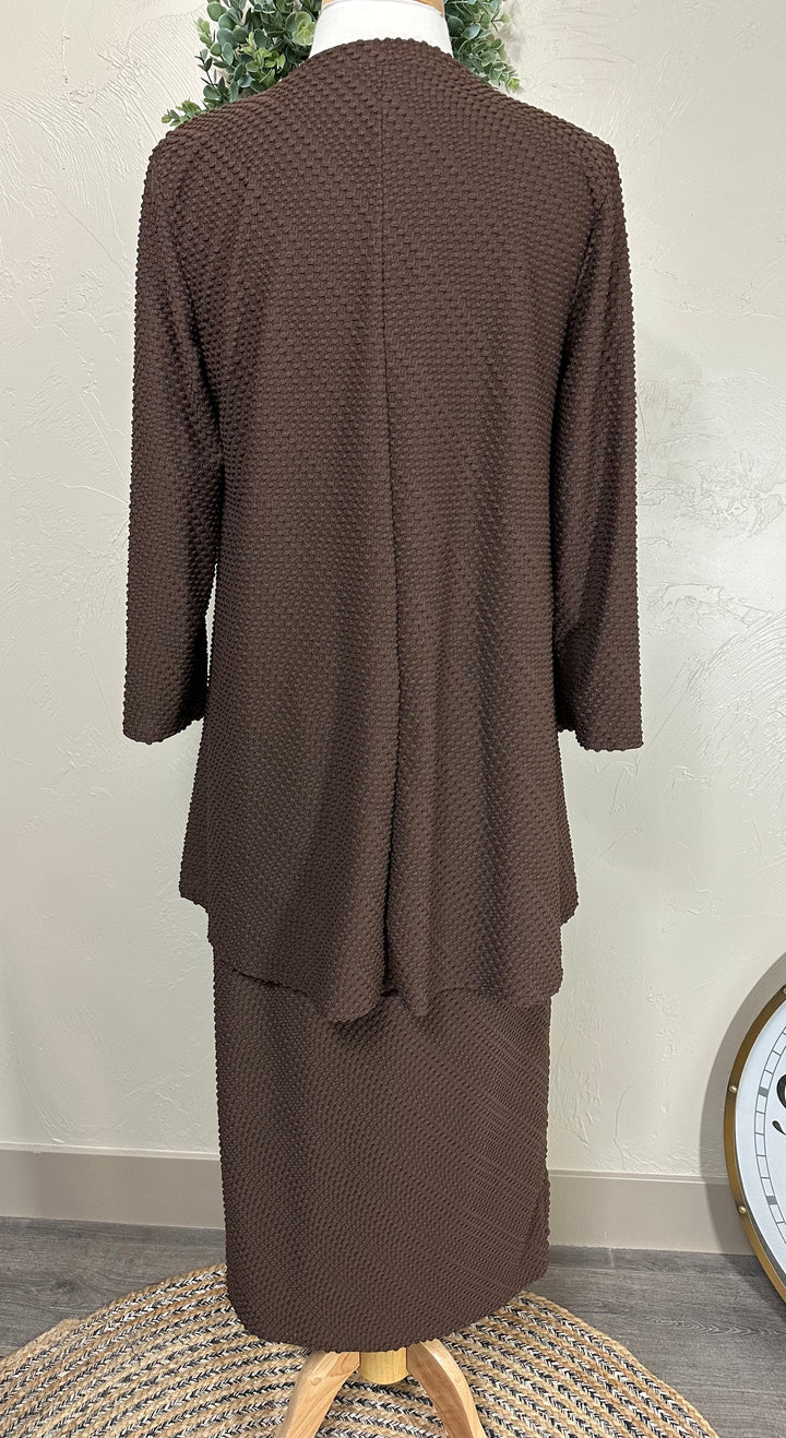 Liza Lou's Swiss Dot Brown Tunic Top