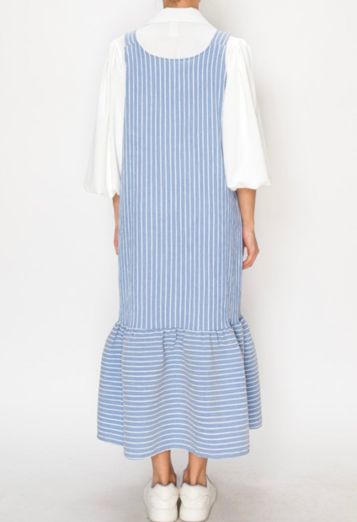 Liza Lou’s Blue Striped Jumper Dress