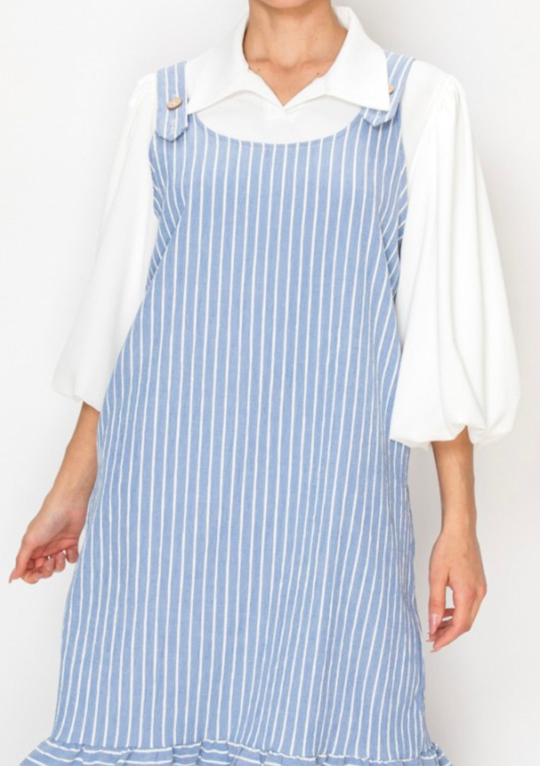 Liza Lou’s Blue Striped Jumper Dress