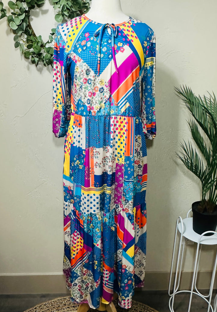 Liza Lou’s Patchwork Long Modest Dress