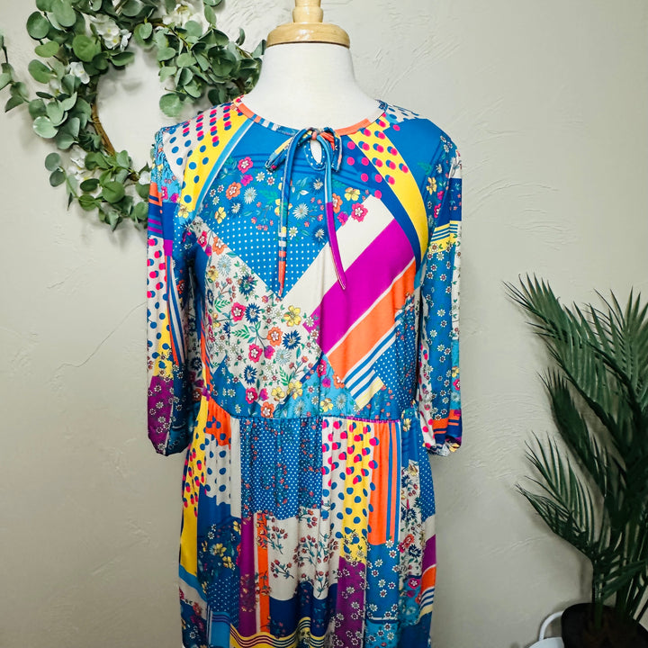 Liza Lou’s Patchwork Long Modest Dress