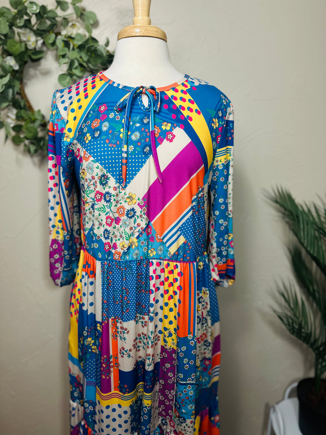 Liza Lou’s Patchwork Long Modest Dress