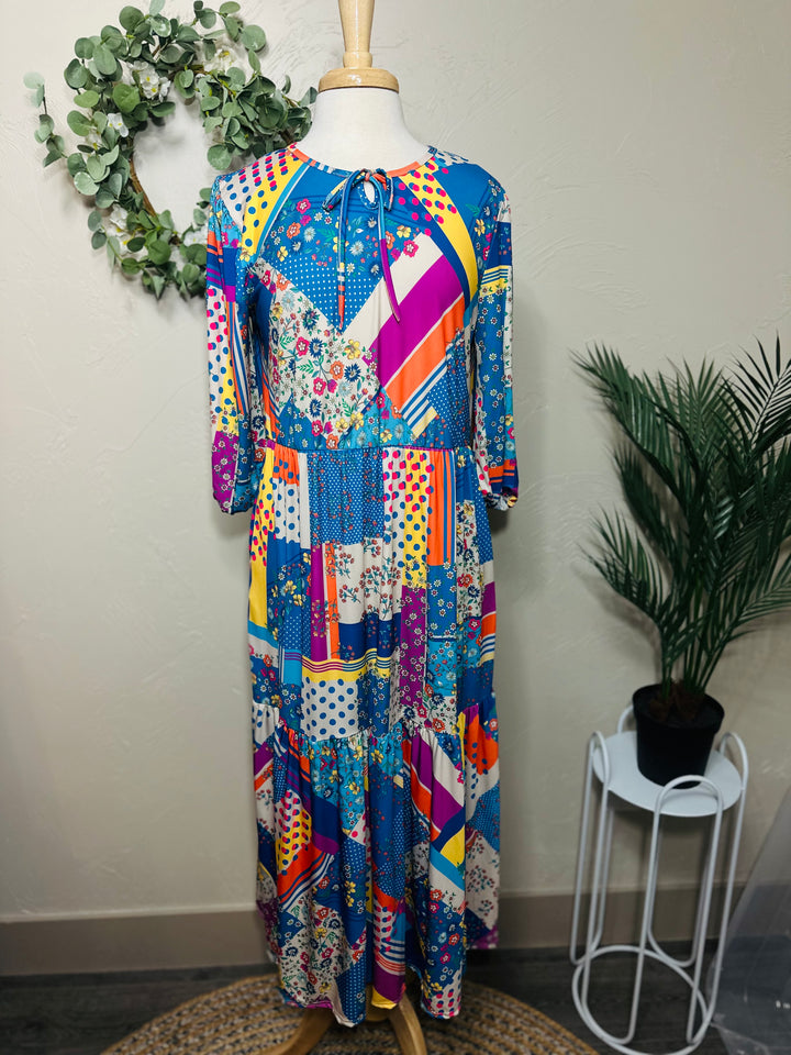 Liza Lou’s Patchwork Long Modest Dress