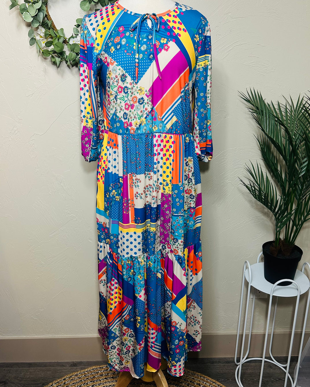 Liza Lou’s Patchwork Long Modest Dress