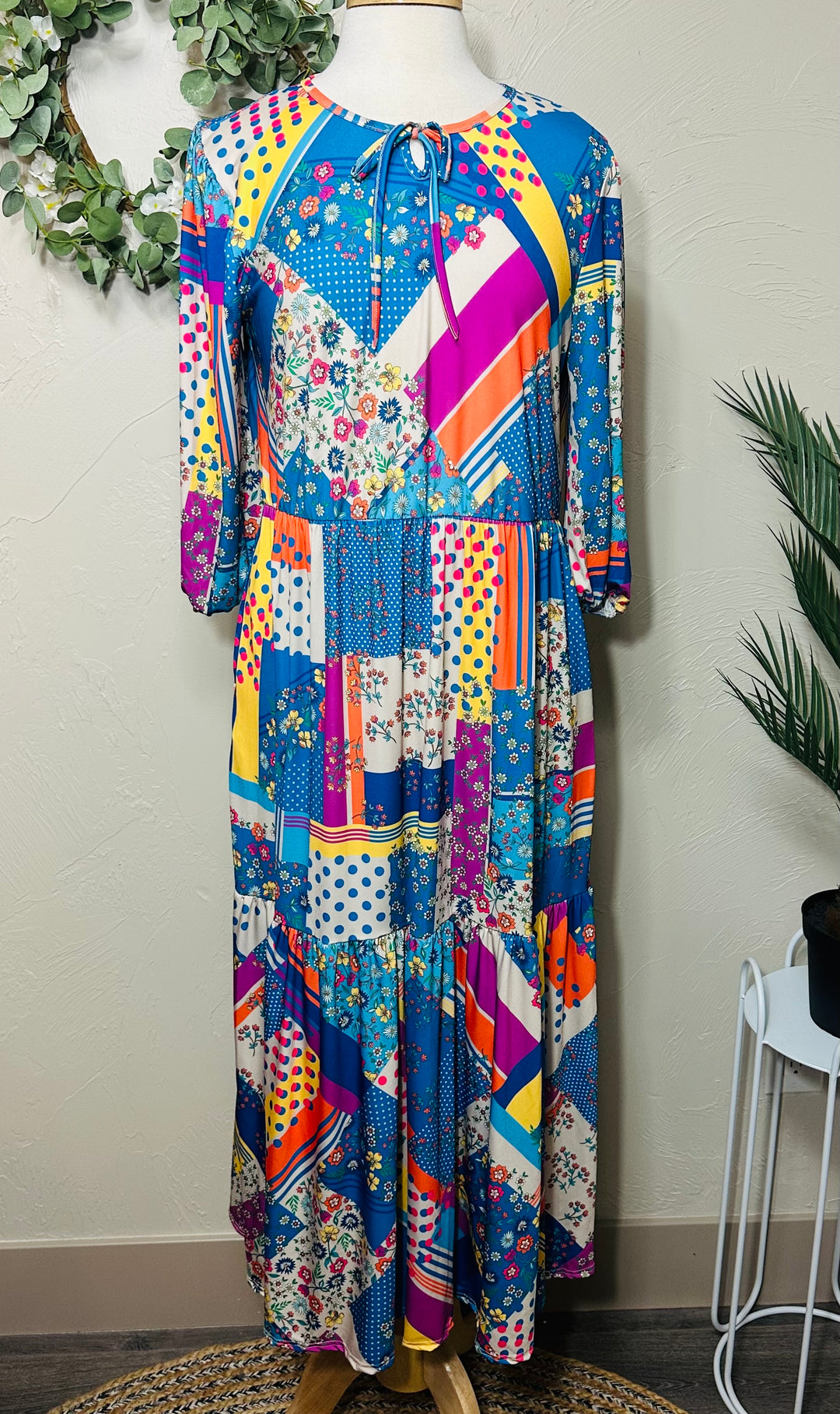 Liza Lou’s Patchwork Long Modest Dress