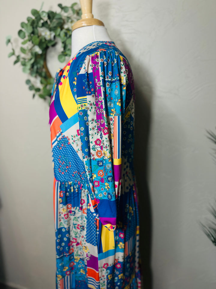 Liza Lou’s Patchwork Long Modest Dress
