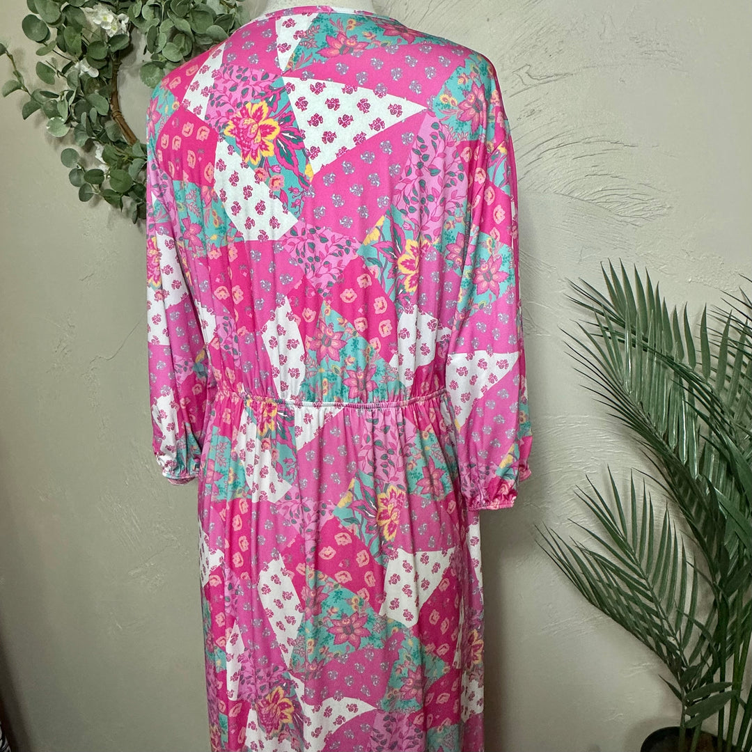 Liza Lou's Pink Patchwork Modest Dress – Liza Lou's
