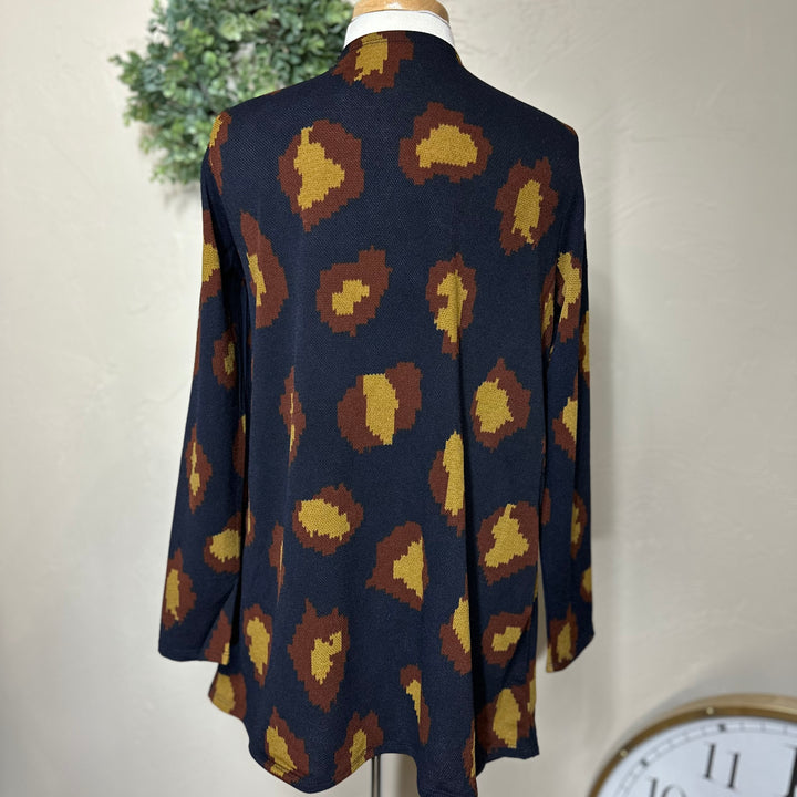 Liza Lou's Navy Blue Drape Cardigan Sweater