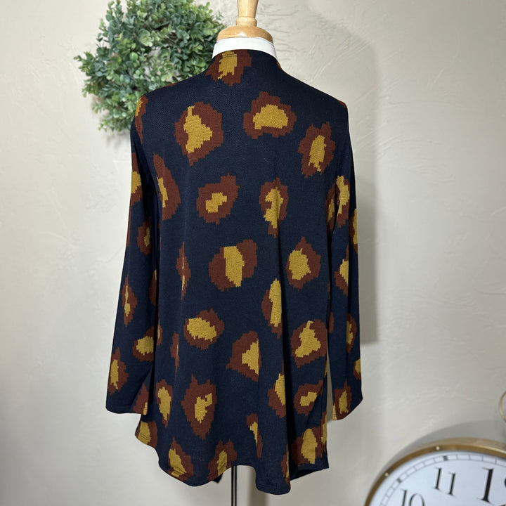 Liza Lou's Navy Blue Drape Cardigan Sweater