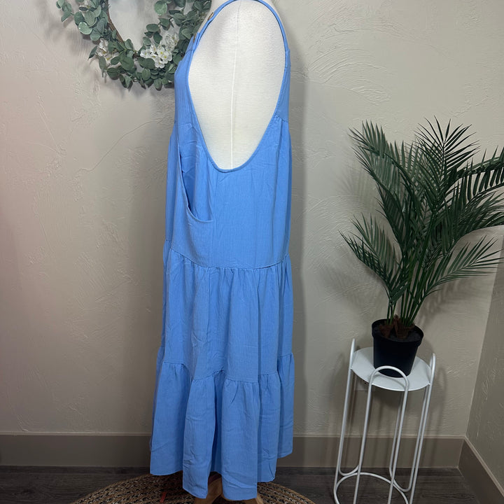 Malibu Blue Jumper Overall Modest Dress