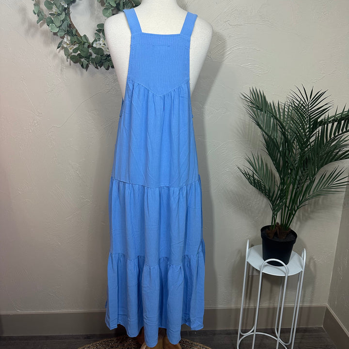 Malibu Blue Jumper Overall Modest Dress