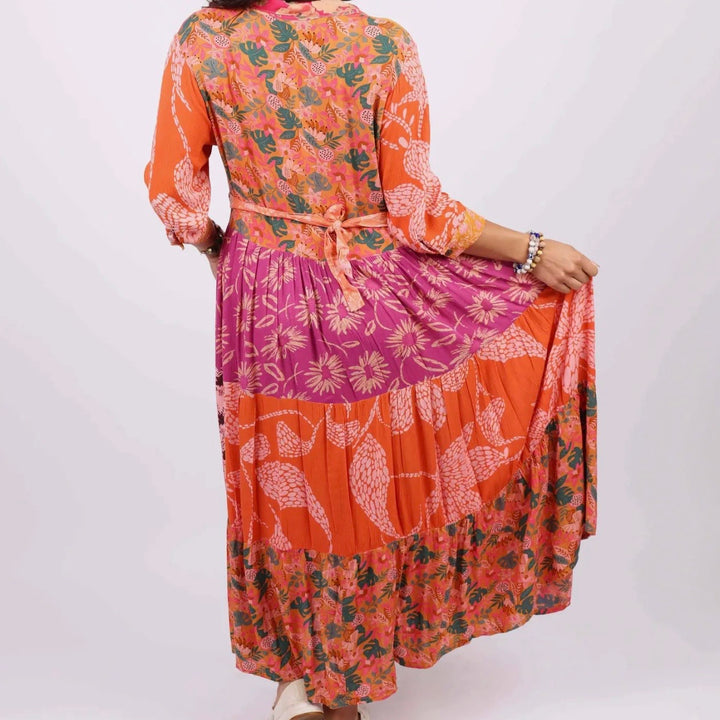 Liza Lou's Boho Colorful Patchwork Dress