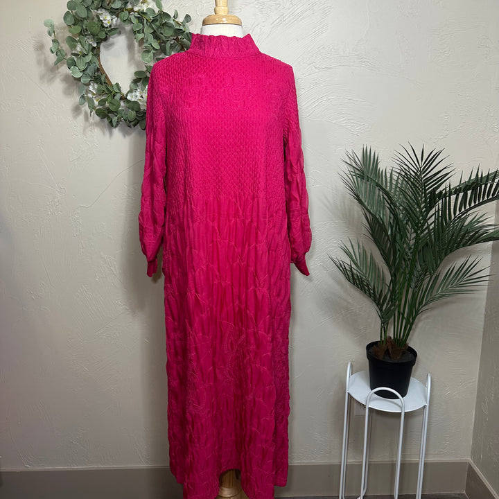 Liza Lou's Fancy Bright Magenta Modest Dress