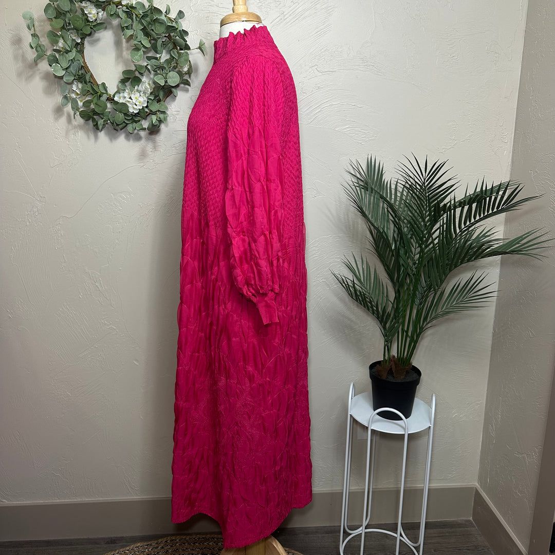 Liza Lou's Fancy Bright Magenta Modest Dress