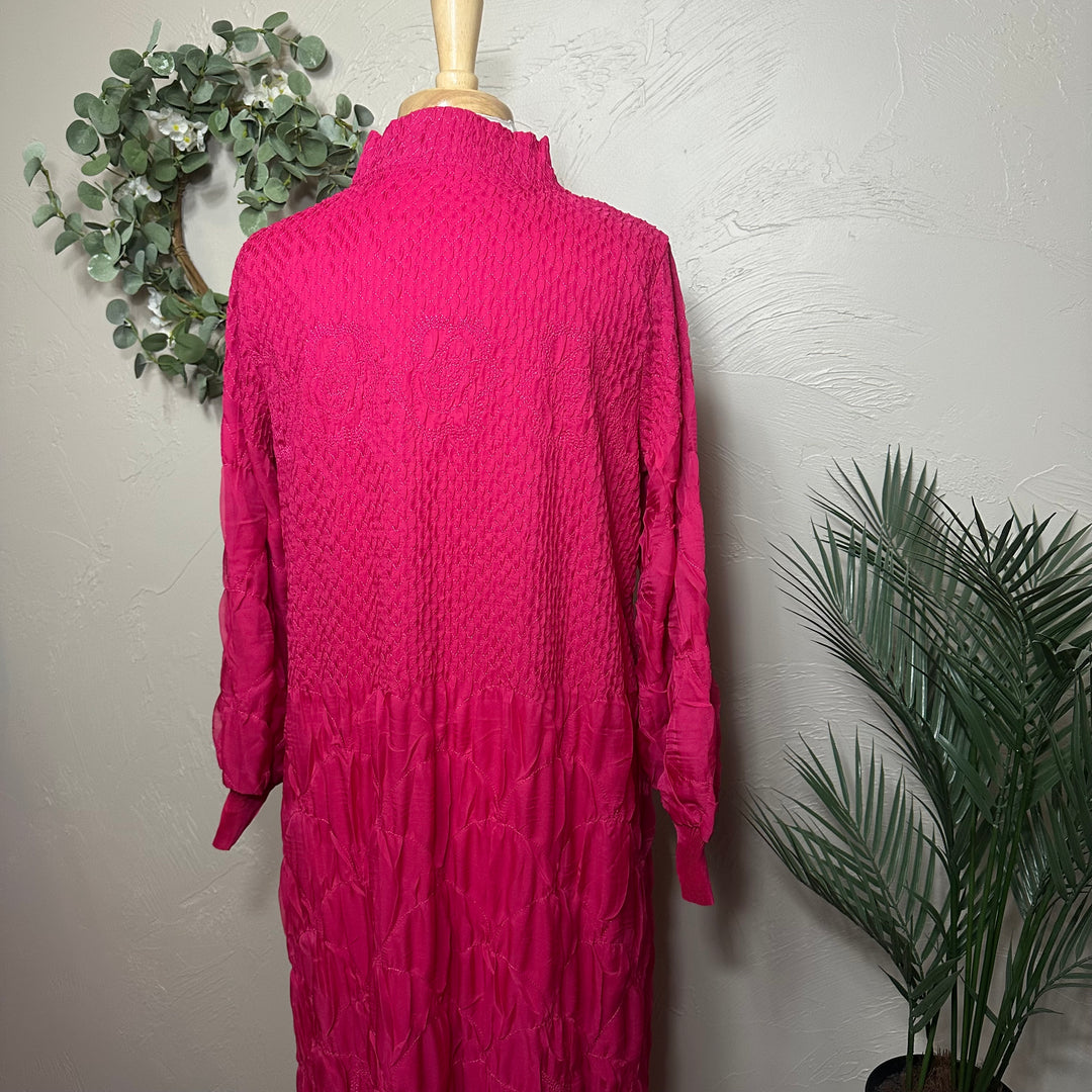 Liza Lou's Fancy Bright Magenta Modest Dress