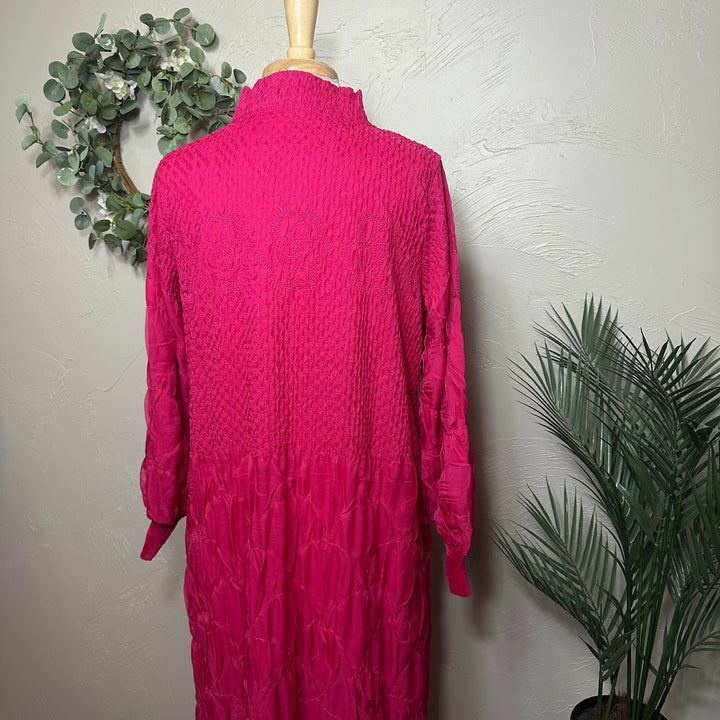 Liza Lou's Fancy Bright Magenta Modest Dress