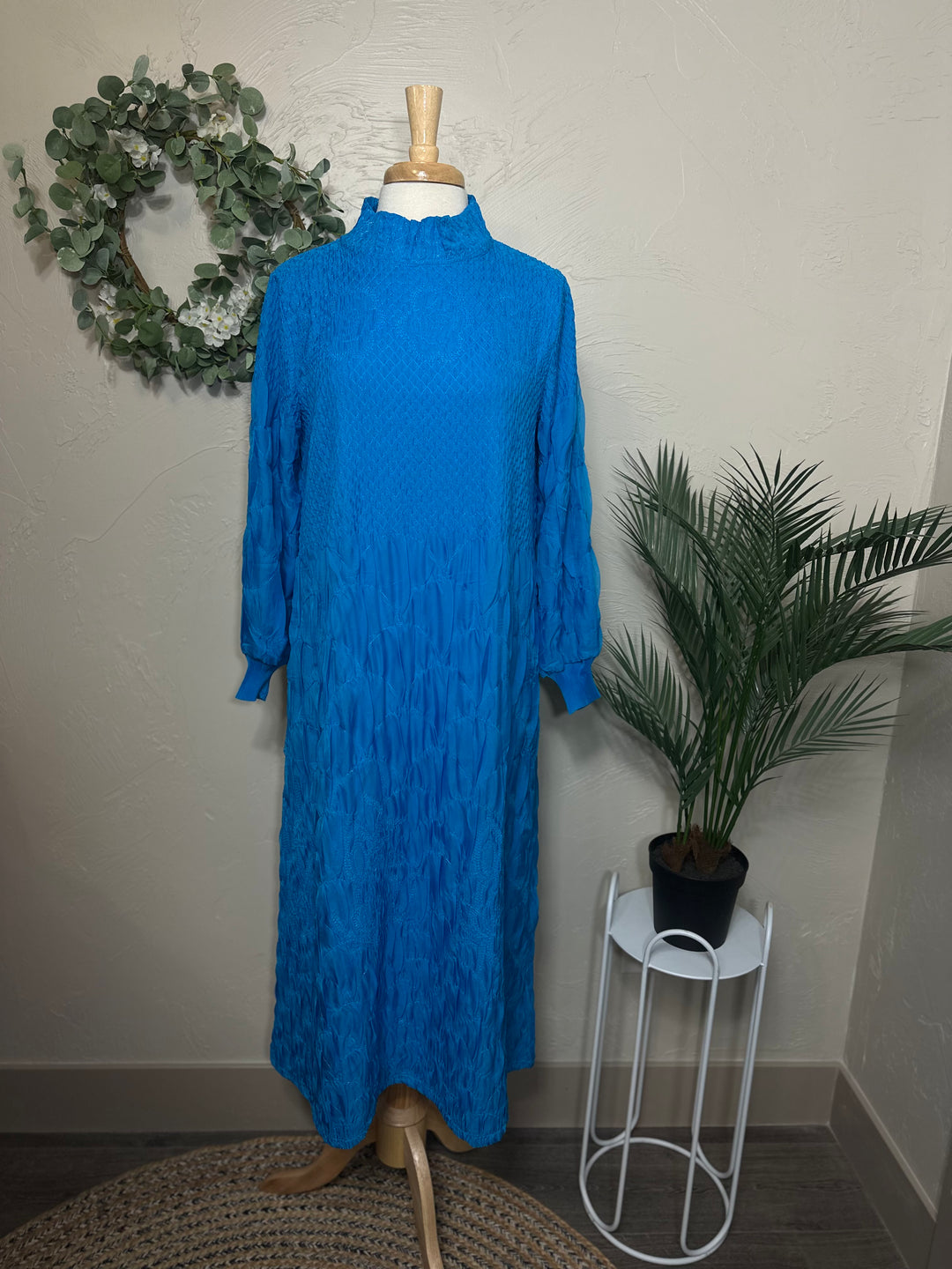 Liza Lou's Fancy Beautiful Turquoise Modest Dress