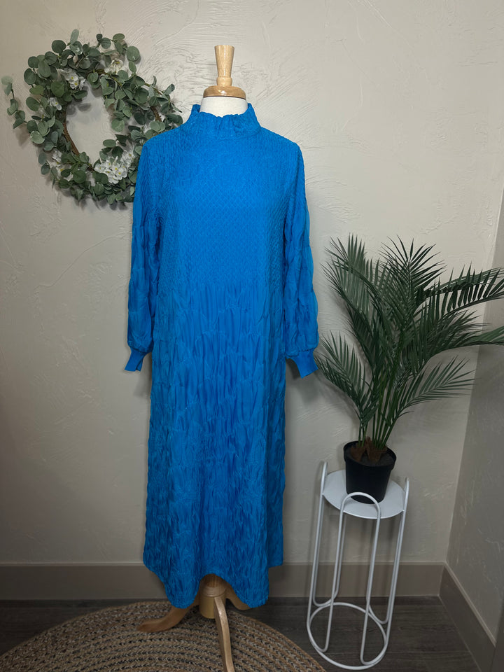 Liza Lou's Fancy Beautiful Turquoise Modest Dress
