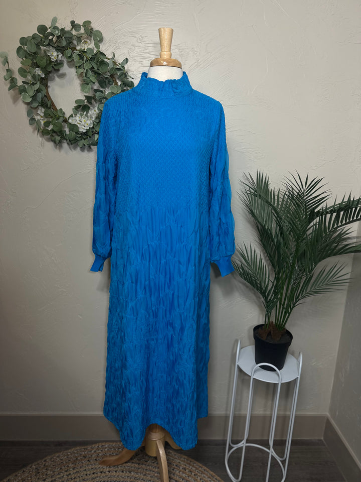 Liza Lou's Fancy Beautiful Turquoise Modest Dress