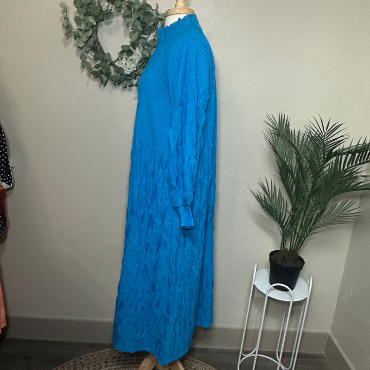 Liza Lou's Fancy Beautiful Turquoise Modest Dress