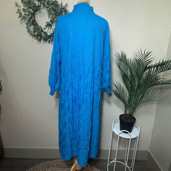 Liza Lou's Fancy Beautiful Turquoise Modest Dress