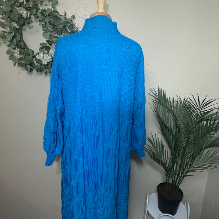 Liza Lou's Fancy Beautiful Turquoise Modest Dress