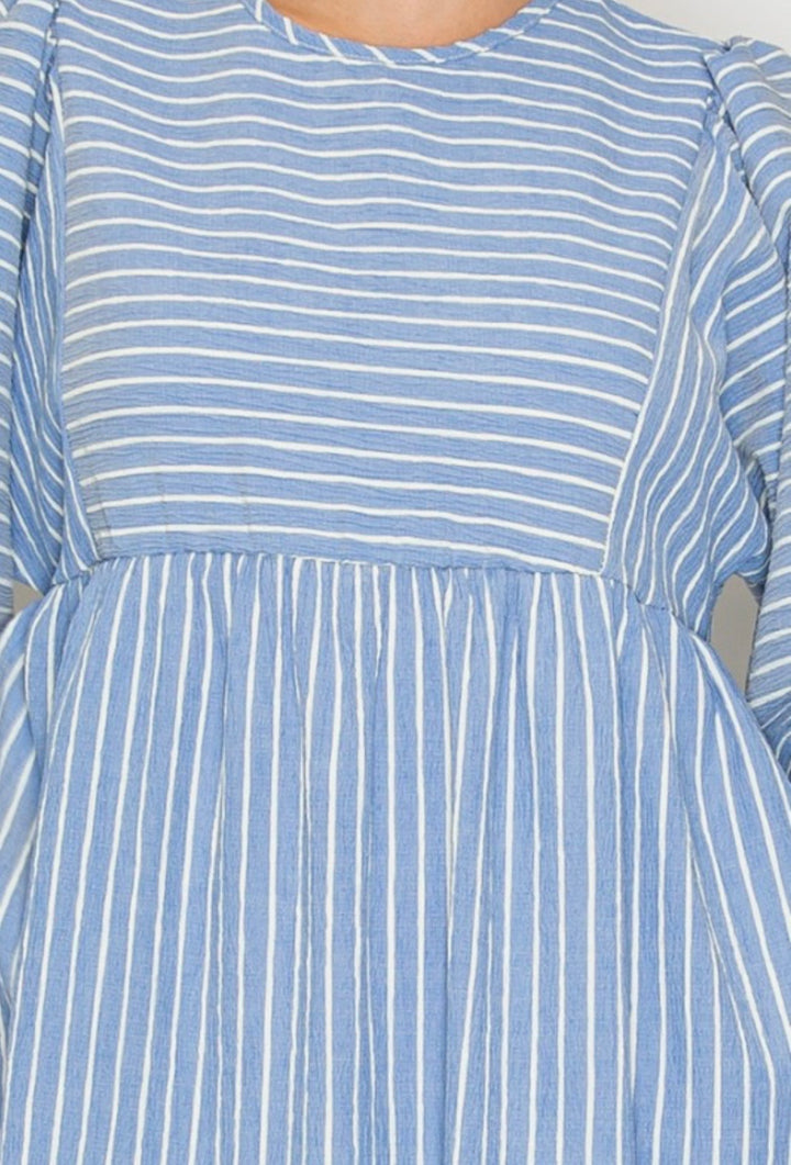 Liza Lou’s Blue White Striped Candice Dress
