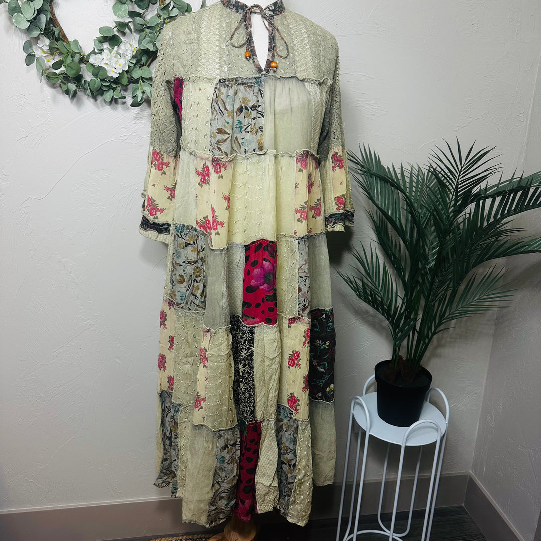 Liza Lou's Beautiful Timeless Latte Boho Dress