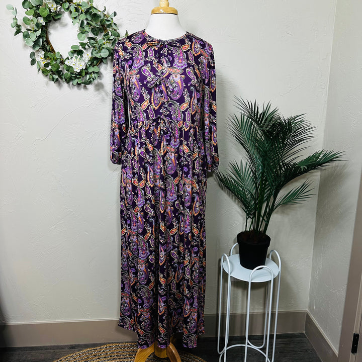 Liza Lou’s Violet Purple Cheery Long Modest Dress