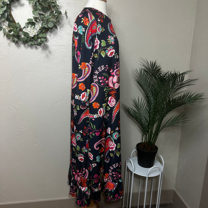 Liza Lou's Paisley w/ bottom flounce ruffle Modest Women's Dress
