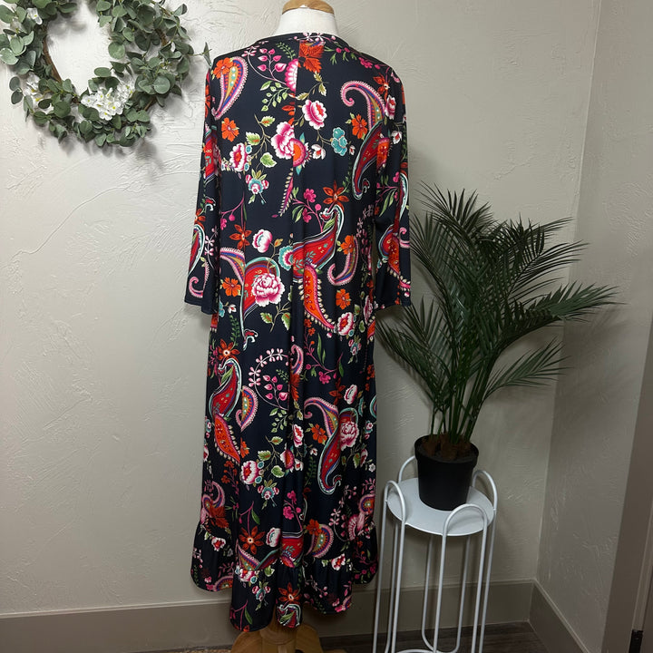 Liza Lou's Paisley w/ bottom flounce ruffle Modest Women's Dress