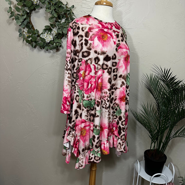 Liza Lou’s Estella Animal Print Floral Tunic