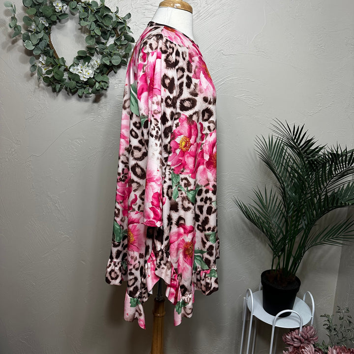 Liza Lou’s Estella Animal Print Floral Tunic