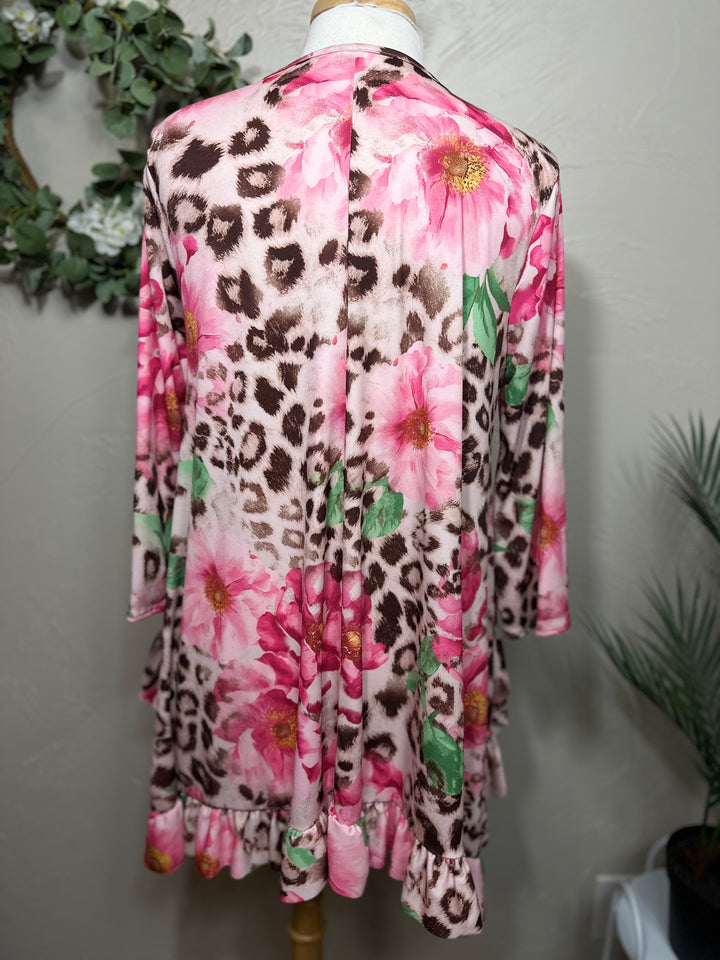 Liza Lou’s Estella Animal Print Floral Tunic