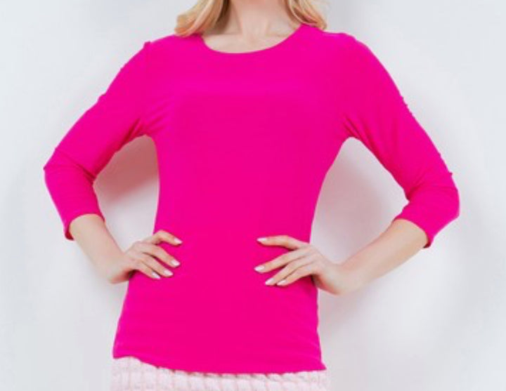 Liza Lou's 3/4 Sleeve Layering Top