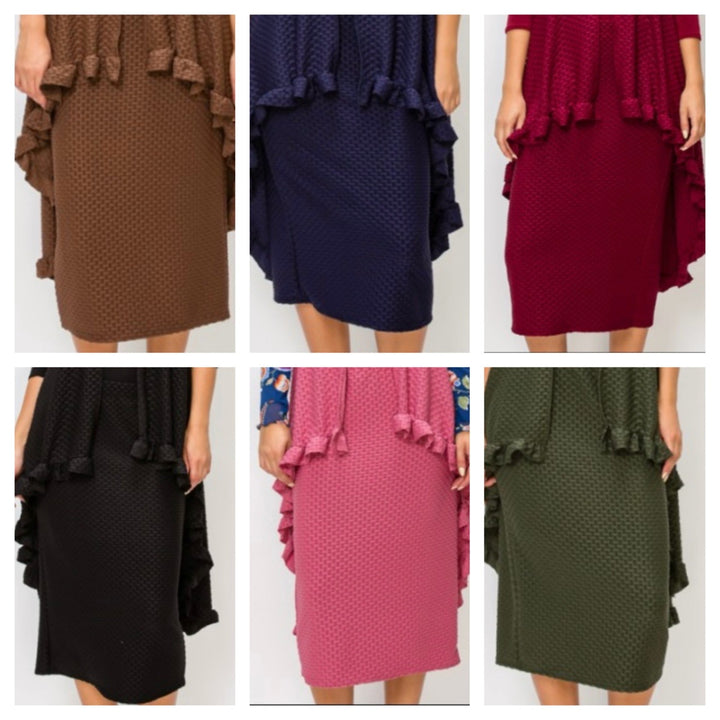 Liza Lou’s Honeycomb Elastic Waist Skirt 27”-29”