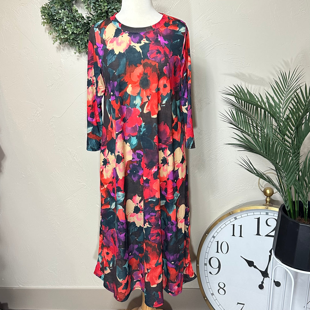 Liza's Vivian Floral Colorful Modest Dress